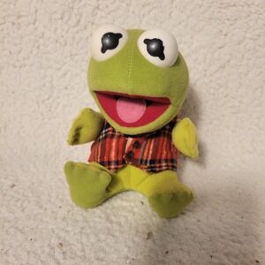 Jim Henson Kermit The Frog Baby Plush 8" Vintage 1987 The Muppets Toy